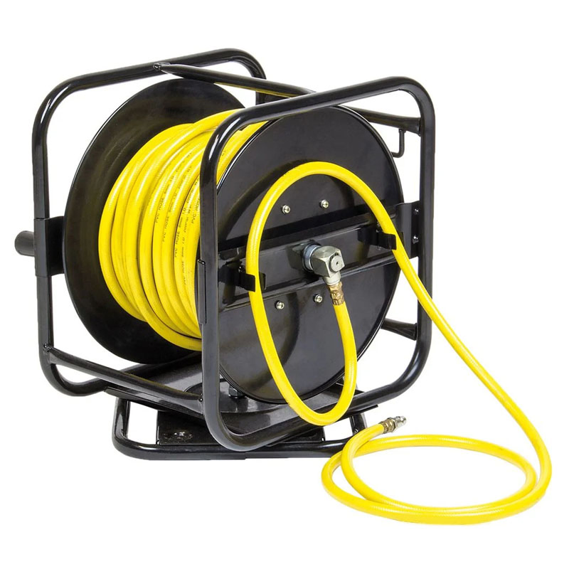 Free Standing Retractable Hand Crank Swivel Air Hose Reel