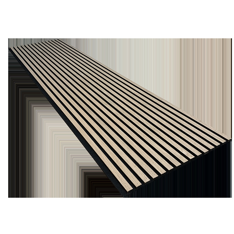 Wall and Ceiling Soundproof Slats Laminated Pet Wooden Veneera Acoustic Panel for Auditorium Hall