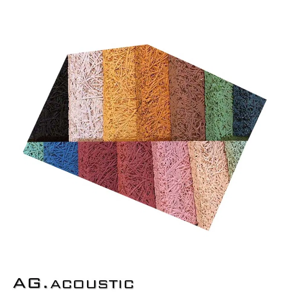 AG. Acoustic Eco Colored Painting Surface Wood Wool Acoustic Wall Ceiling Tiles