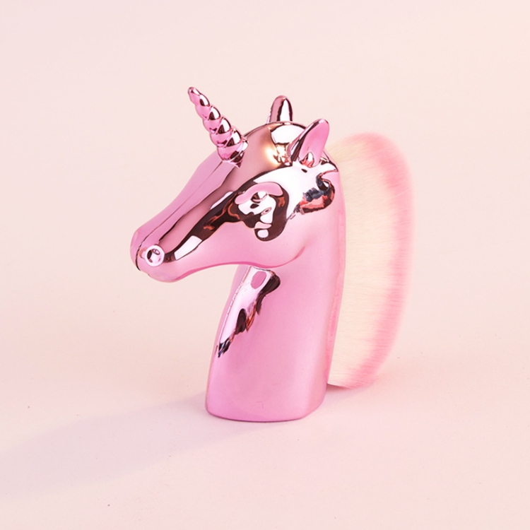 Professional Customized Manufacturer New Design Plastic Handle Nail Cleaner Brush Unicorn Synthetic Hair Unicorn Makeup Brush