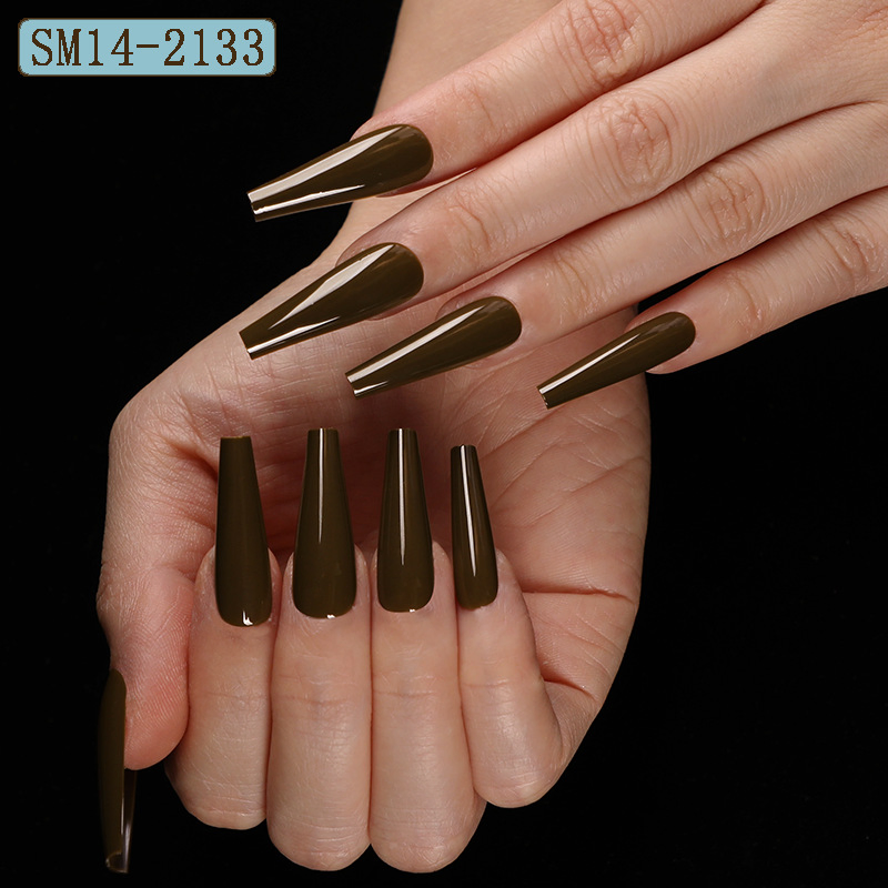 Nail Art Color Tips Plastic Full Cover False Nail Tip Long French for Nail Art Salon