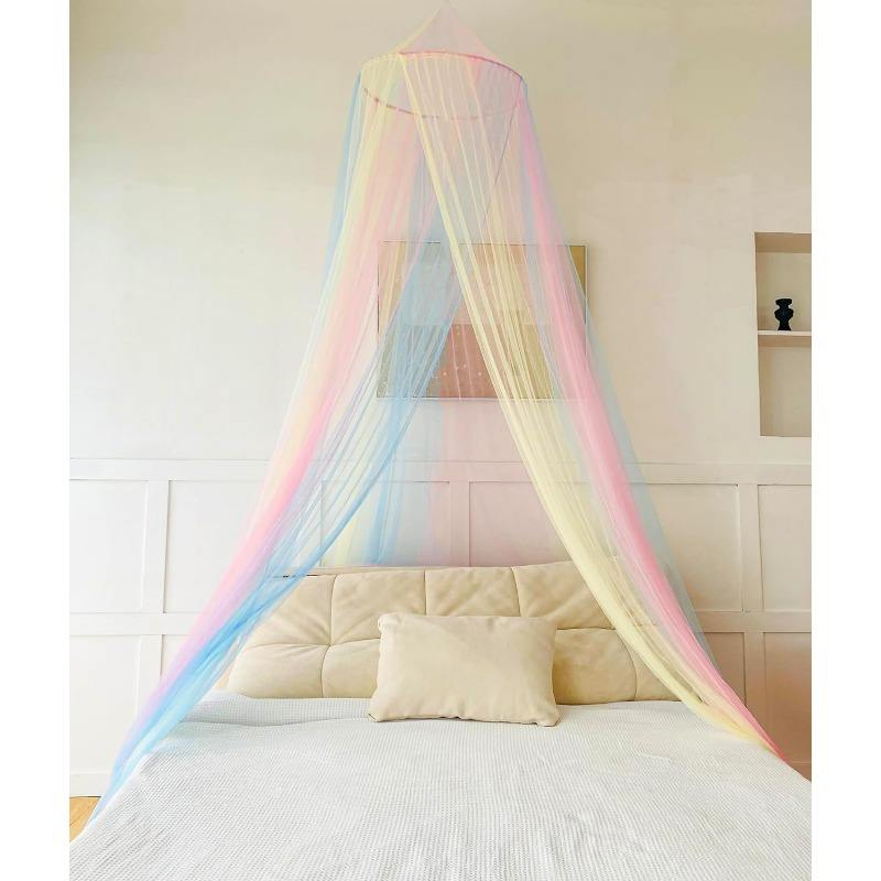 New-Style Modernization Solid Cotton Ceiling Mounted Courtyard Floor Pattern Mosquito Net