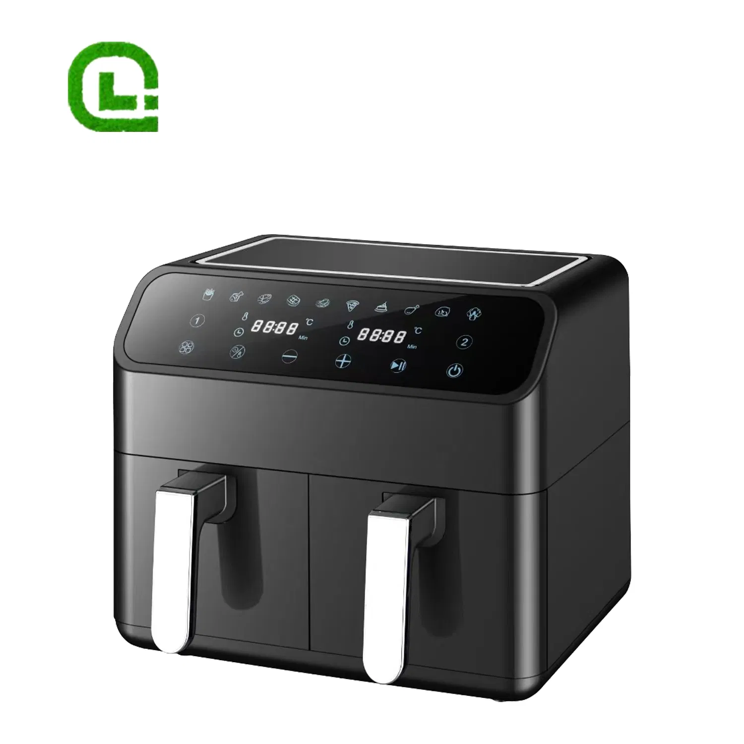 China Wholesale Fashionable Household Air Deep Fryer 2 Baskets with Visible Window Kitchen Appliances for Cooking Without Oil