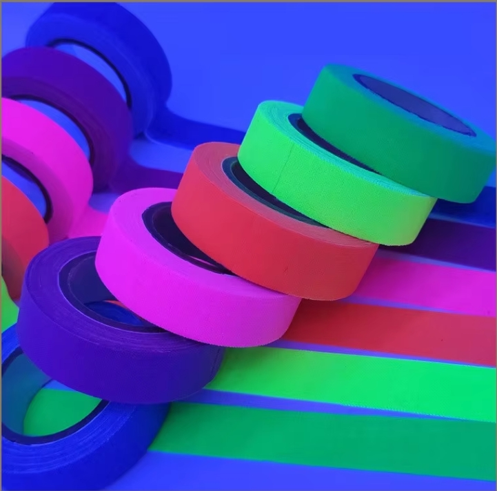 Fluorescent Cloth Duct Tape Waterproof No Resistant UV Neno React Cloth Tape