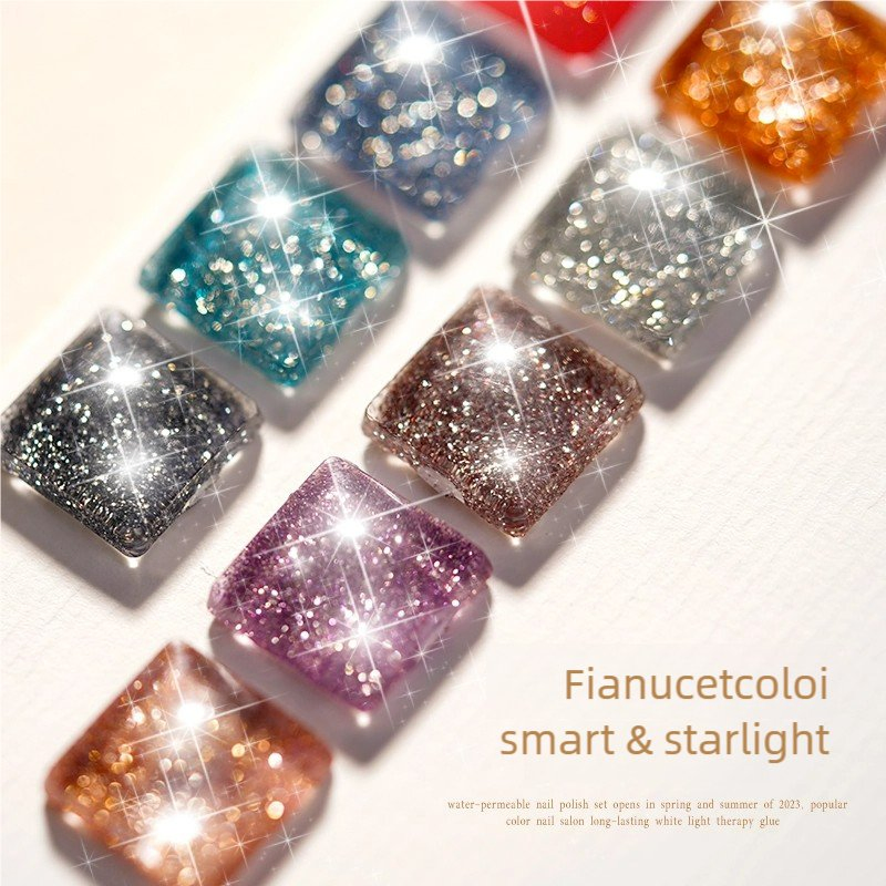 Luxury 12 Colors Premium Gel Nail Polish Collection with Diamond Top Coat Nail Care Kit for Salon Professional Manicure Supplies