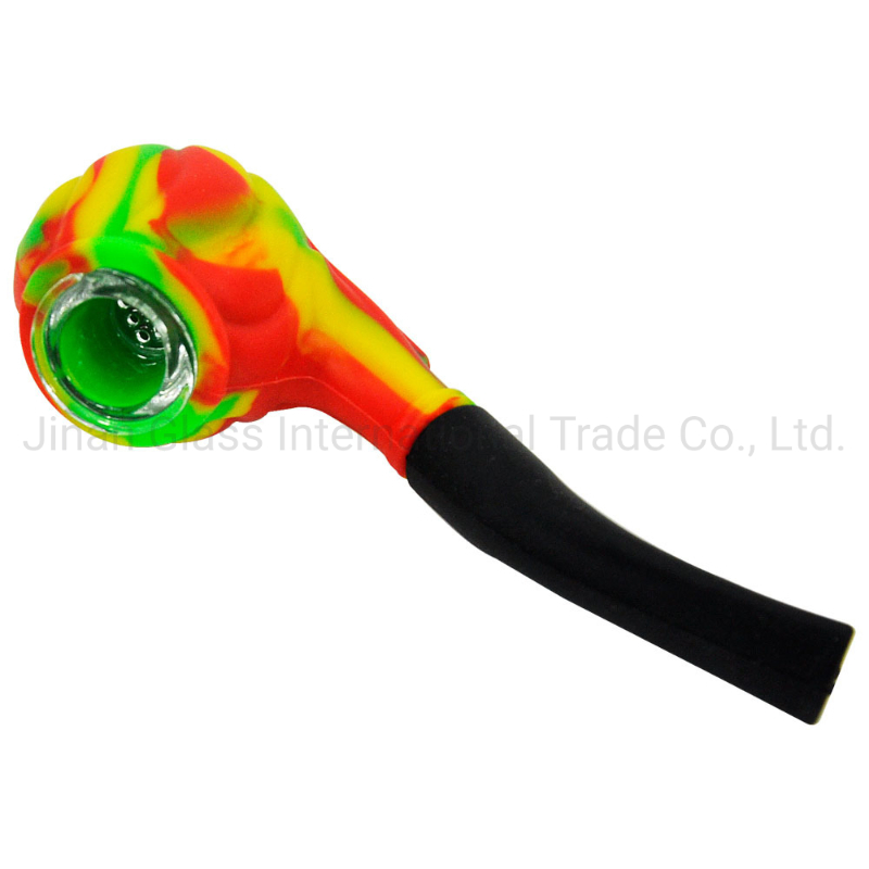 Petal Shaped Camouflage Silicone Pipe Plastic Filter Smoking Water Pipe