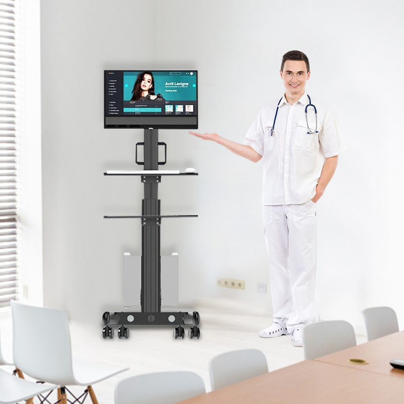 Versatile 2 Tray Medical Trolley Cart for Hospitals