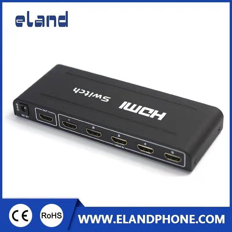 Коммутатор HDMI на 5 портов с металлическим корпусом