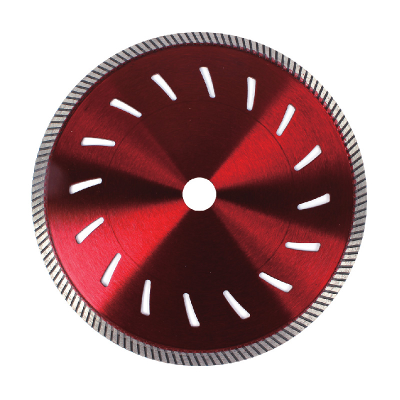 Hot Sale Sintered Hot Pressed Spiral Hole Ripple Saw Diamond Blade for Tile Marble Granite