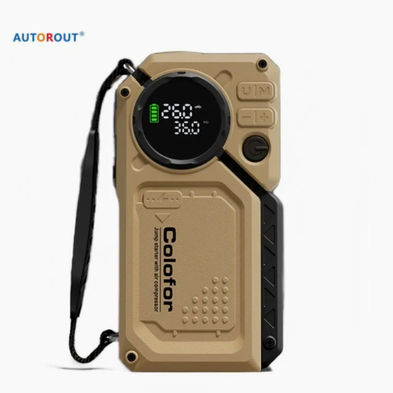 Portable Battery Powered Tire Inflator Kit for Emergencies on Road