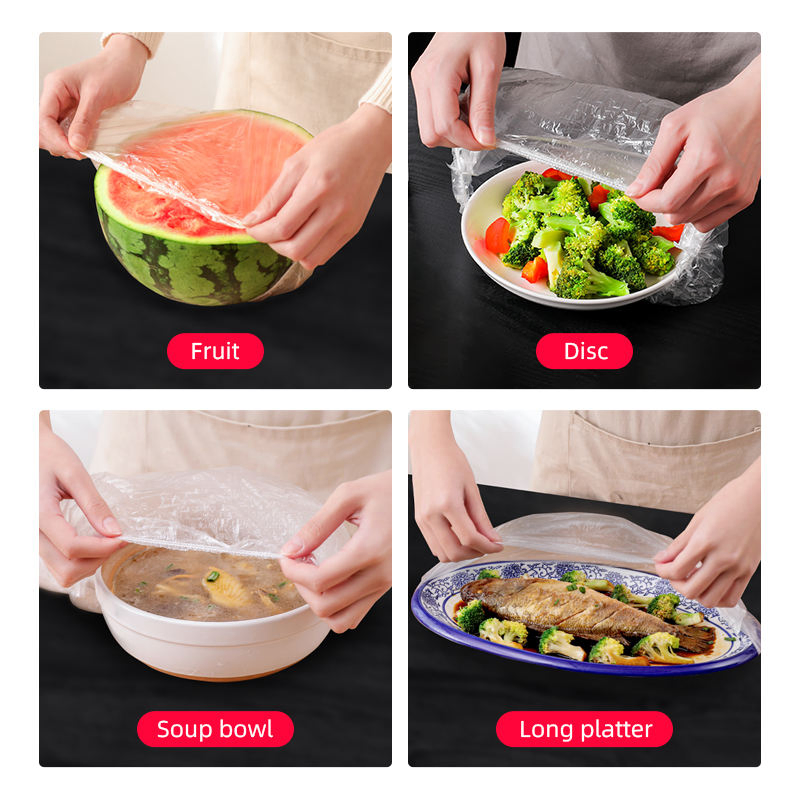 Disposable Food Cover Elastic Plastic Bowl Cover Plus Fresh-Keeping Cover Kitchen Storage Organization
