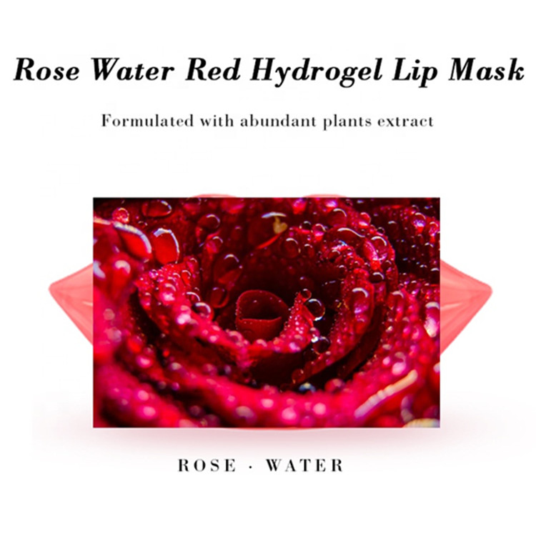 Beauty Nourishing Deep Moisturizing Rose Red Hydrogel Lip Sleeping Mask Patch Manufacturer