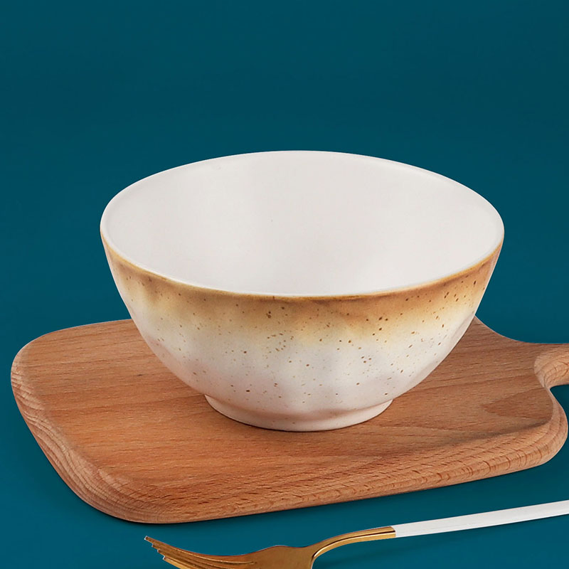 Reactive Glaze Salad Dessert Cereal Bowls Ceramic Soup Bowl Set