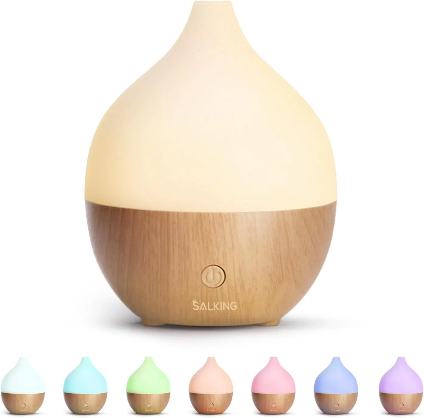 Cute Electric Aroma Diffuser, 7 LEDs, Wood Grain for SPA