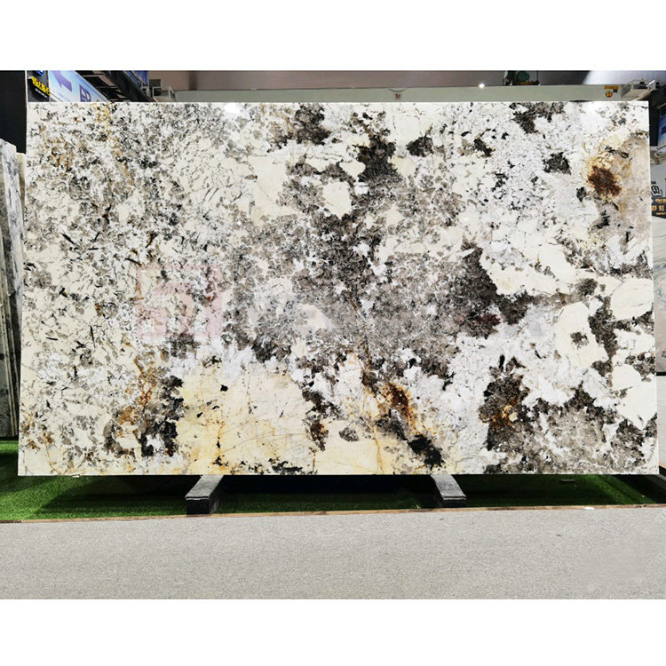 Mounted White Gold Bathroom Vanity with Countertop Translucent Quartzite Patagonia Quartzite Tile Quartzite Crytall Slabs