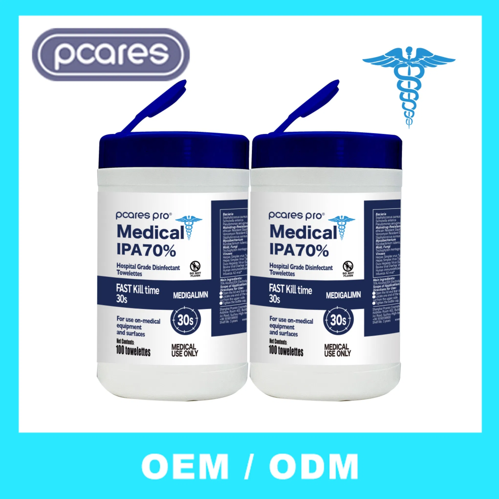 Bulk 75% Alcohol Cotton Pads Disposable Sanitizing Wipes for Clinic & Hospital Use