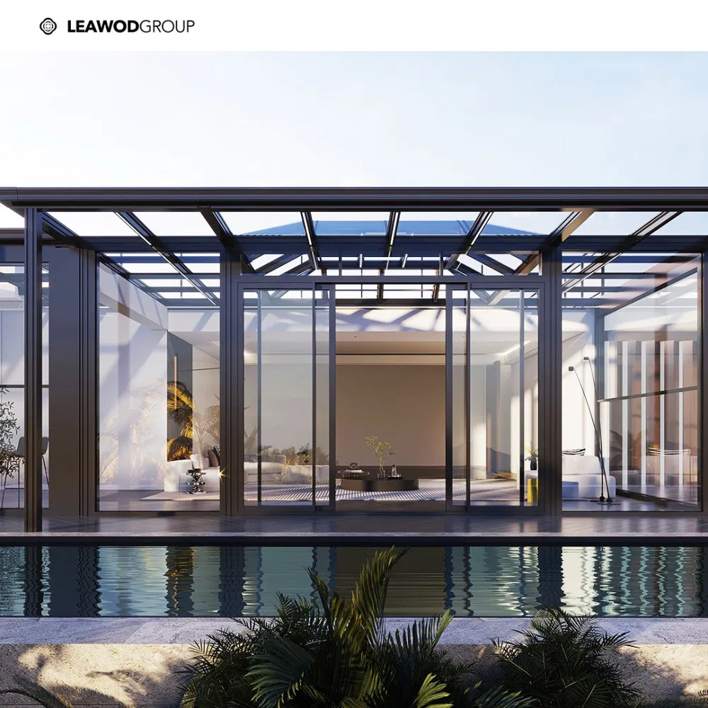 High-End Design Customization Aluminum Glass House Sunroom for Villa
