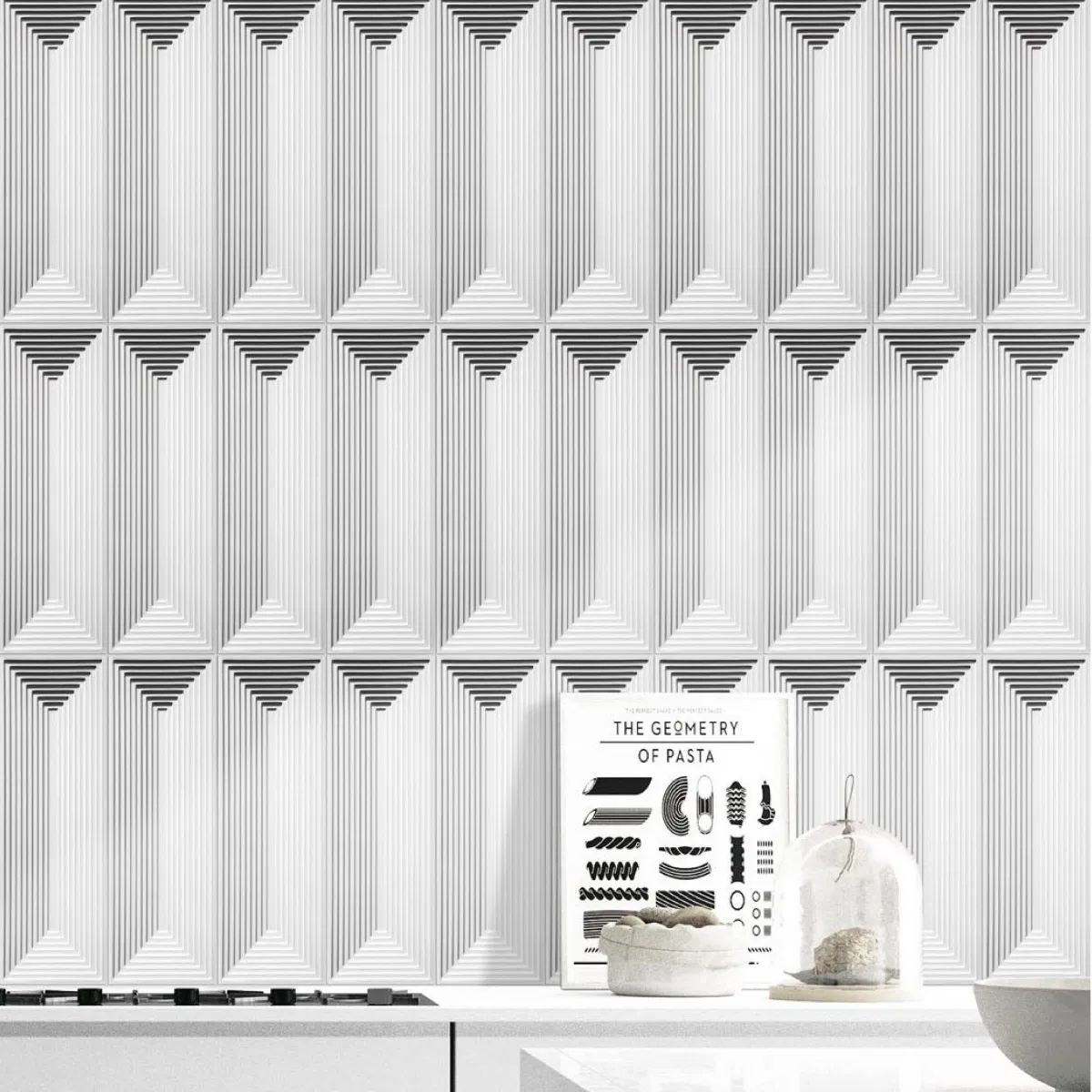 factory Export Concrete UHPC 3D colorful brick tiles for bar cafe hall Interior exterior Wall cladding eco-friendly Pyramid 100*300*20mm
