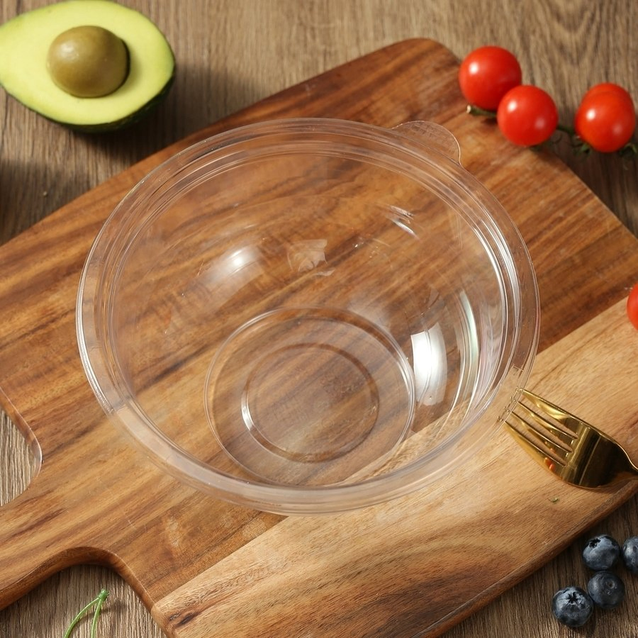 Large Volume Heavy-Duty Plastic Salad Bowl for Desserts and Salads