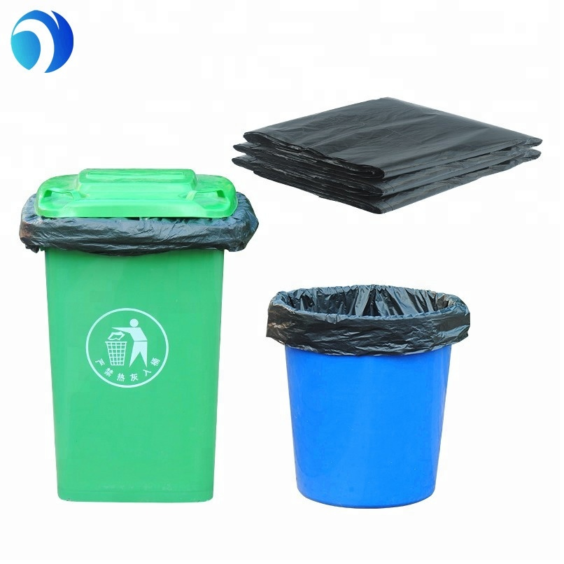 Direct Factory Price Custom Black Custom HDPE LDPE PE Plastic Restaurant Kitchen Cleaning Rubbish Trash Garbage Bag