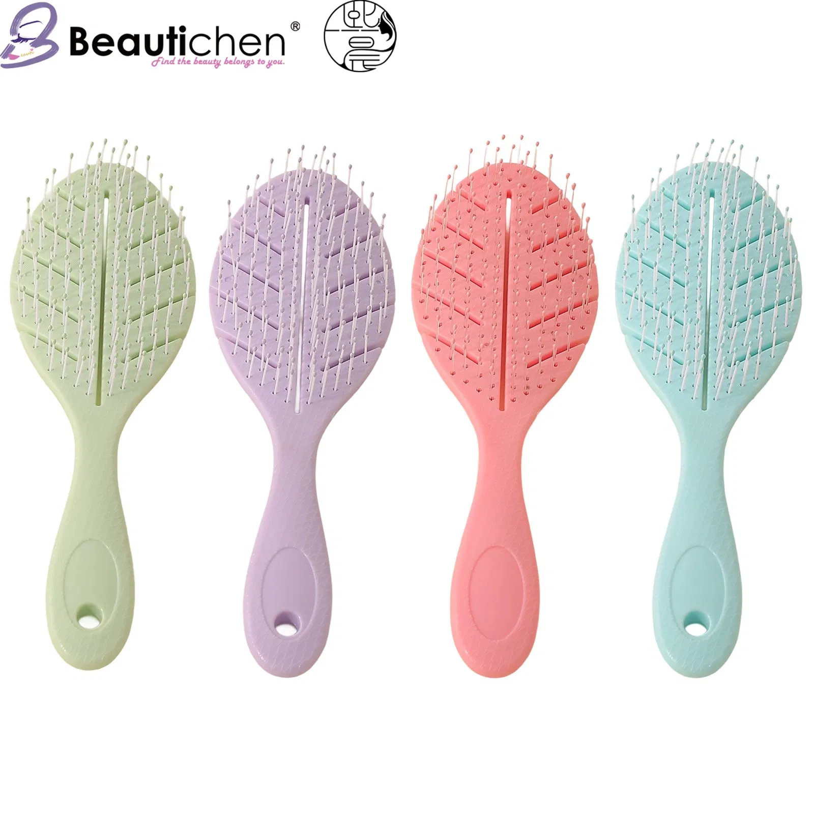 Массажная расческа Beautichen Pastel с длинной ручкой