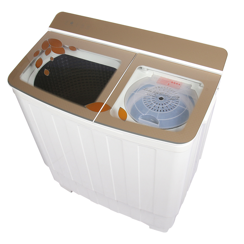 8kg Wholesale Flip Glass Double Bucket Top Mounted Household Semi-Automatic Washing Machine