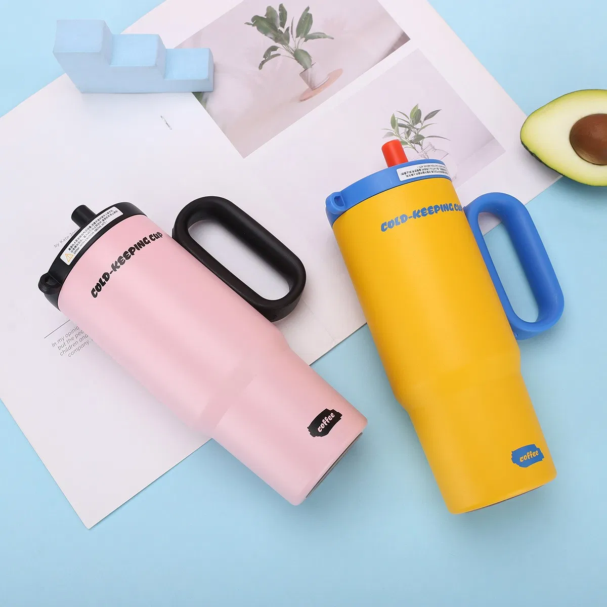 Customized Double-Layer Vacuum Insulated Vacuum Flask Tumbler New Large-Capacity 316 Stainless Steel Gift Cup Water Bottle for Vehicle Use for Iced