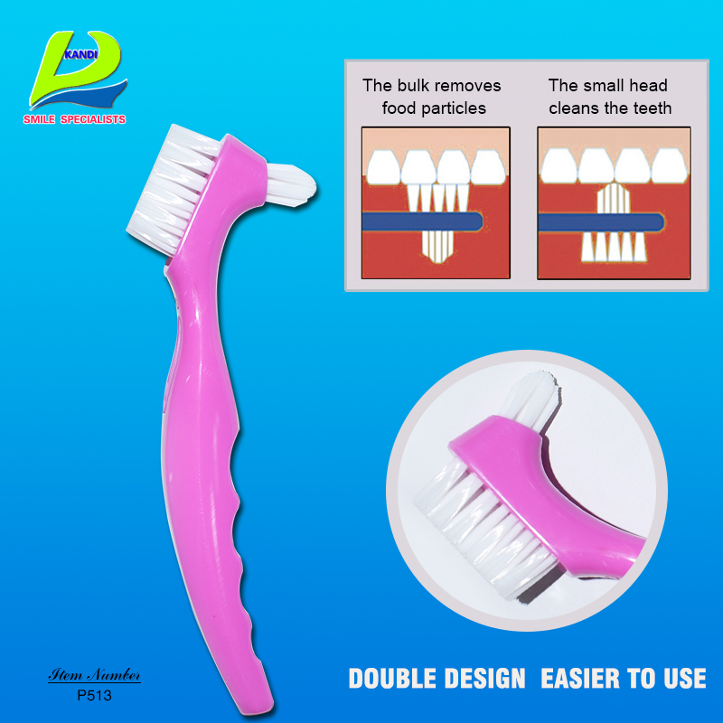 High Quality False Tooth Cleaner Denture Deep Cleaning Toothbrush
