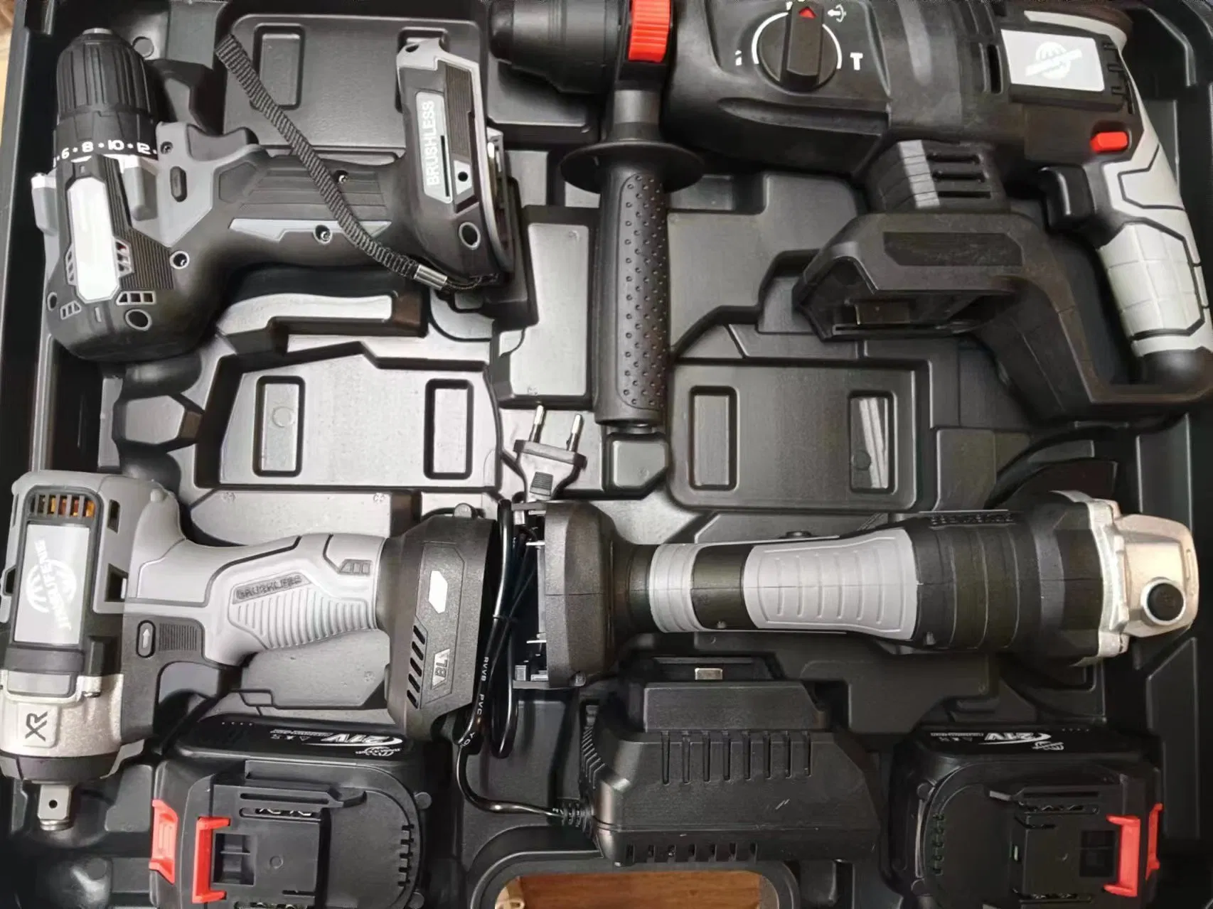 Professional Brushless Motor 4 In1 Power Tools Kit Combo Box Cordless Tools Set