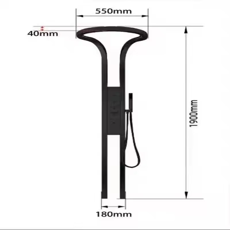 Popular Design Rainfall Waterfall Wall Mounted Rain Sprinkler Shower Set Panel