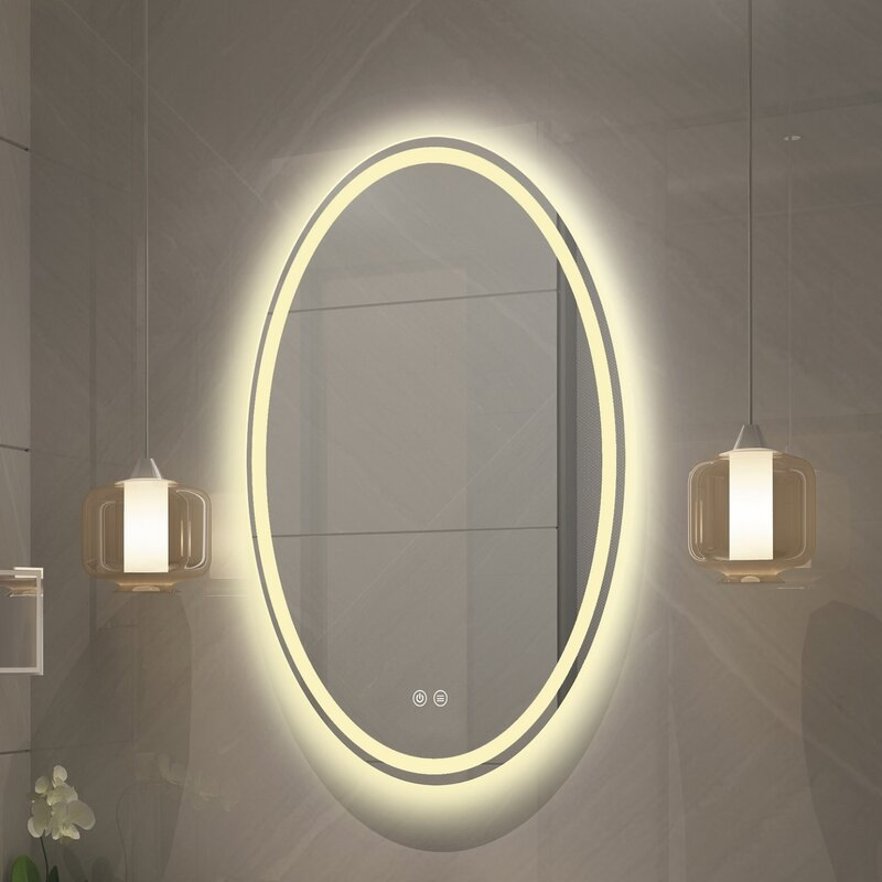 Bathroom Wall Mounted Anti Fog Touch Screen Smart LED Mirror