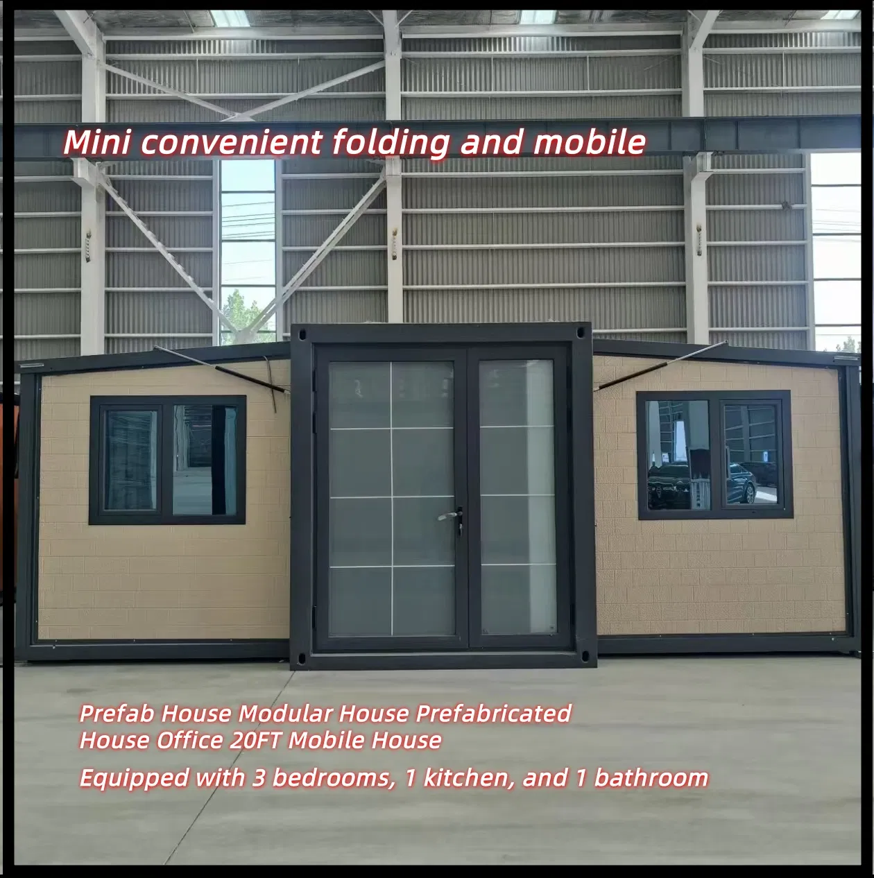 Customized Sandwich Panel Tiny Prefab Portable House with High Quality Expandable Container