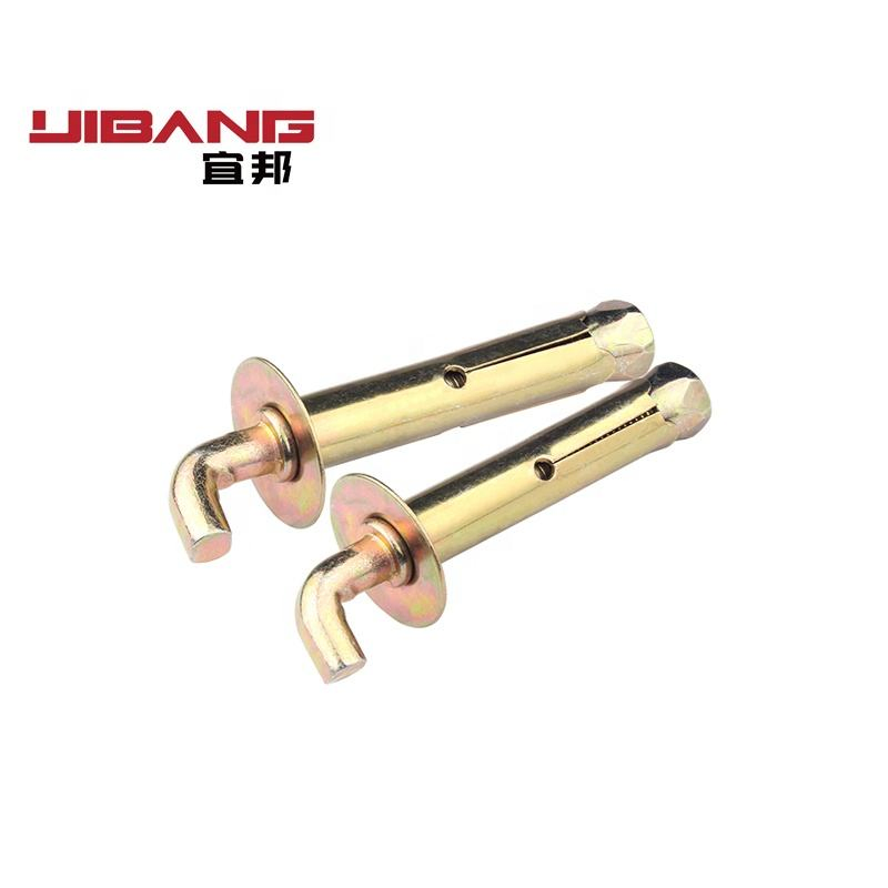 China Fasteners Yellow Zinc 3PCS/4PCS Shield Heavy Duty Bolt M6 M8 M10 Shield Wall Anchor Expansion Bolts with Eye Hookpopular 2