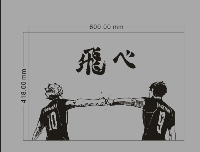 High Quality Custom Laser Cut Silver Mirror Acrylic Stickable Anime