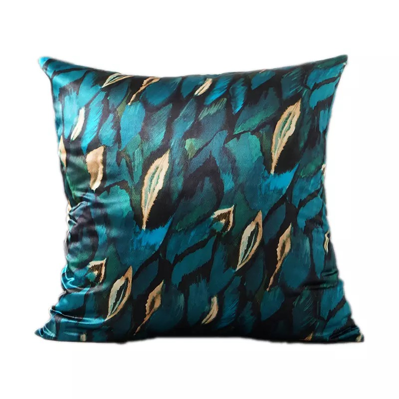Custom Super Soft Printed Silk Back Cushion Cover