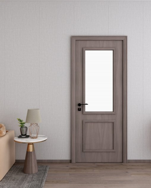 Premium Flame-Retardant Waterproof WPC Entry Door for Durability