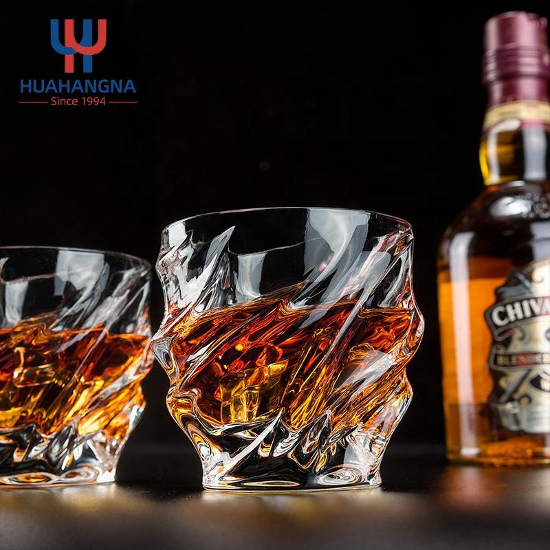 Old Fashioned Whiskey Glasses 10 Oz Rocks Glasses Set of 4 in Gift Box Barware for Rum Whisky Cocktail