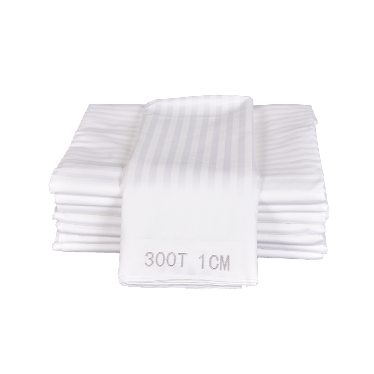 Hot Hotel Custom 1cm Stripe Pure Cotton King Size Bed Sheets