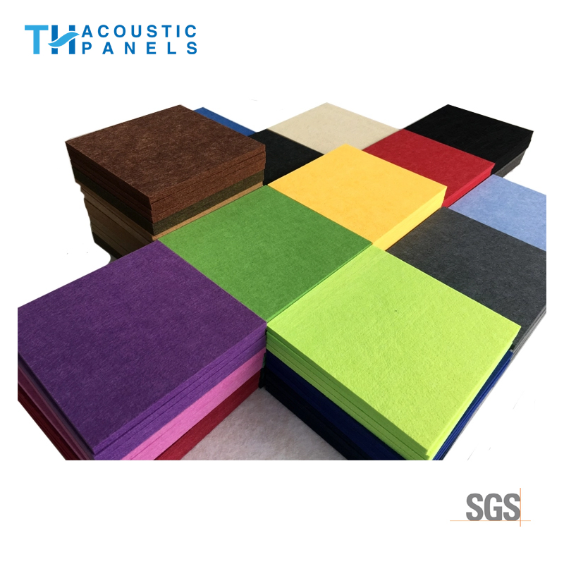 9mm Flame Retartant Polyester Fiber Decorative Acoustic Board for Meeting Room