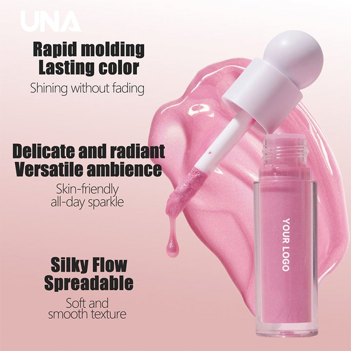 Easy to Blend Buildable Shine Professional Makeup Private Label Bulk Order Supplier Multi Shade 8 Color Liquid Highlighter