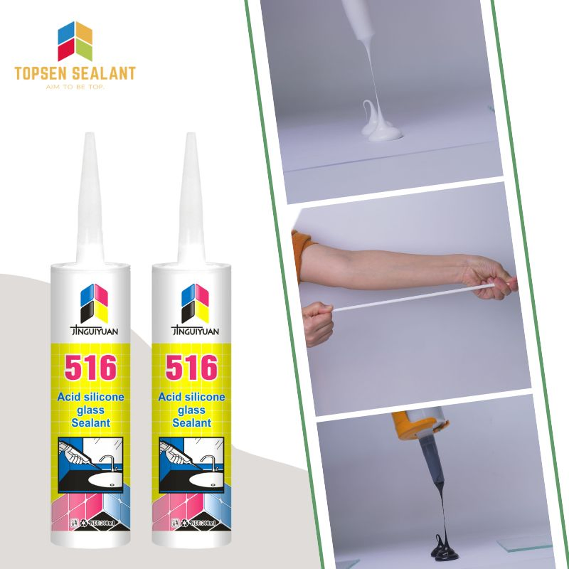 Topsen 516 Professional Grade Acetic RTV Silicone for Waterproof Sealing