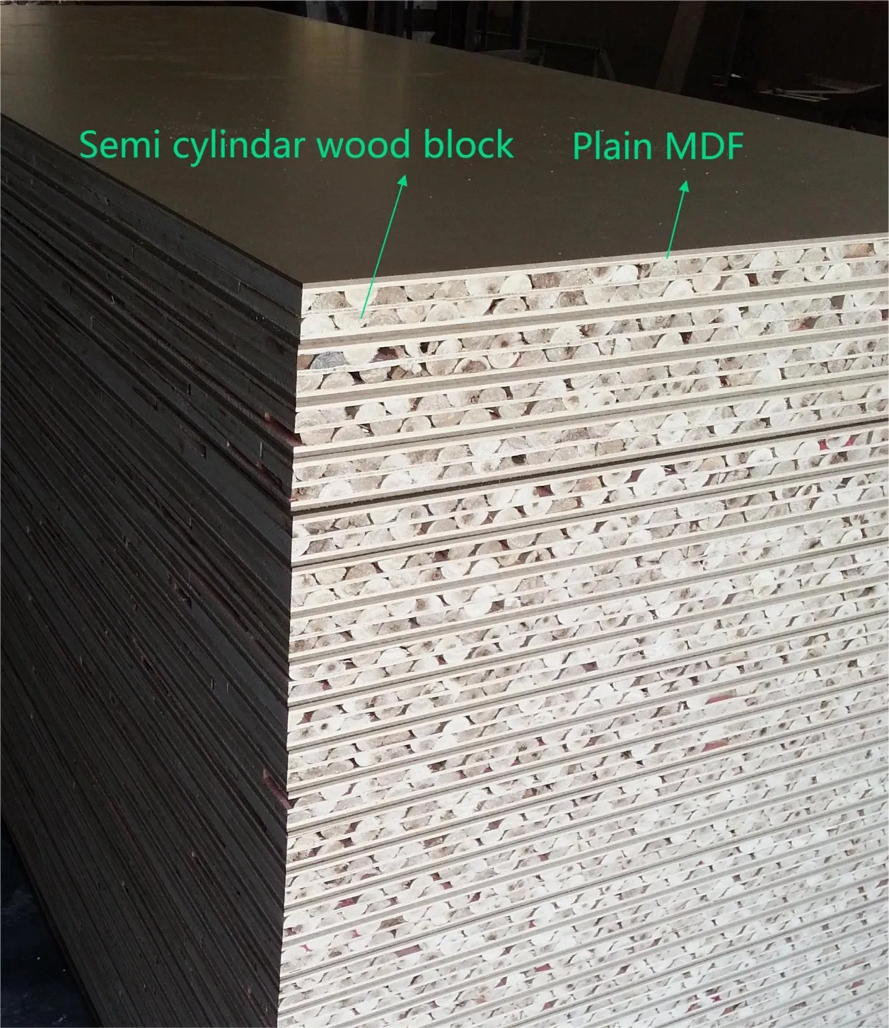 42mm Melamine MDF Lamianted Pine Blockboard Both Sides for the door