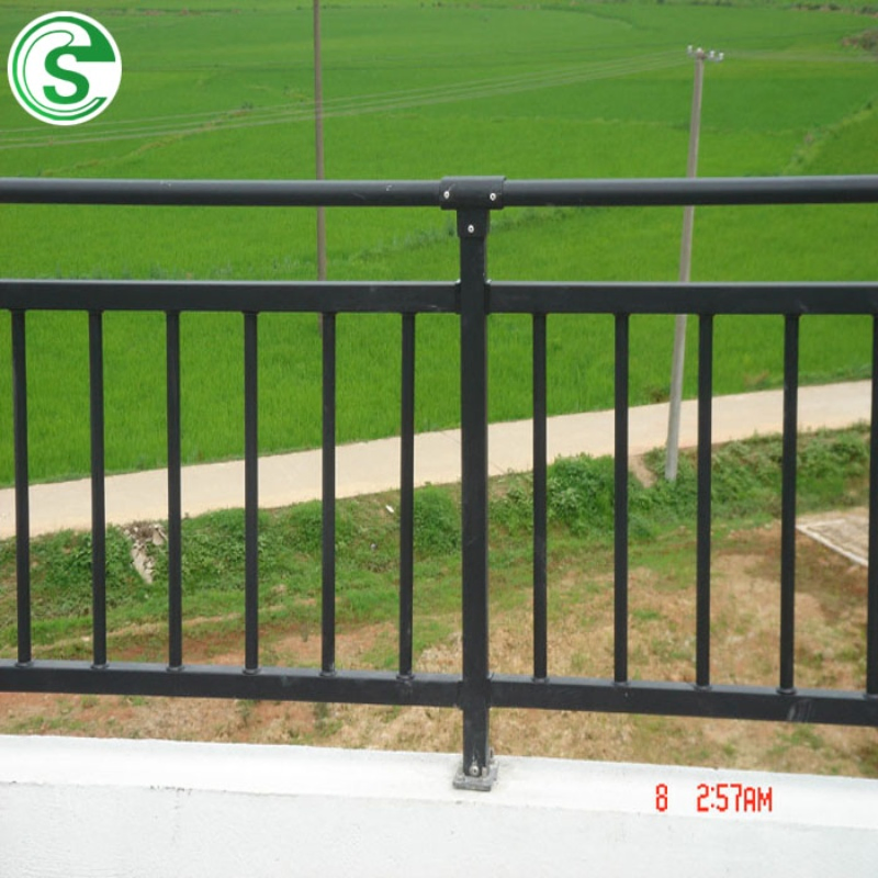 Powder Coated Good Quality Interior Black Stair Handrail Balustrade Railing