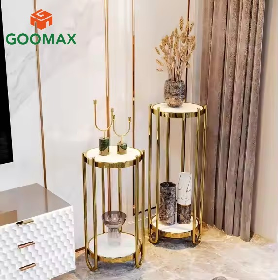 Chic Stainless Steel Flower Stand for Home Furniture with Customization Options