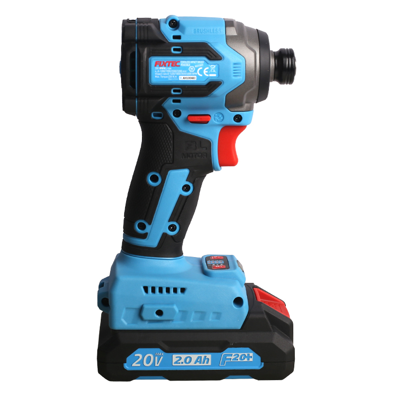 Fixtec Chargeable Battery Best Electric Impact Power Drills Lightweight Adjustable Torque 20V Cordless Brushless Impact Driver