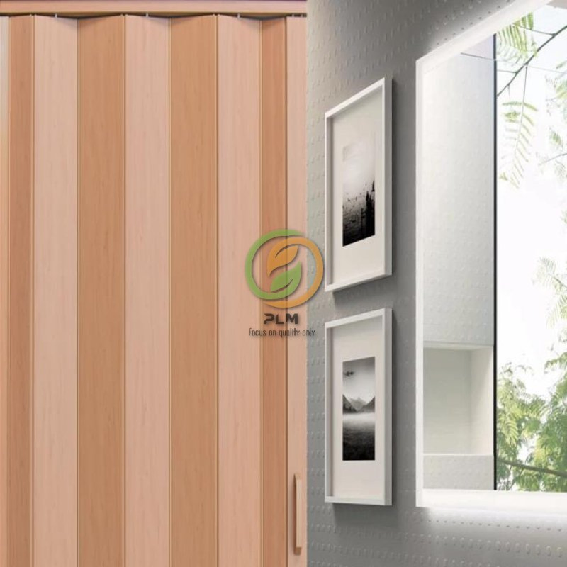 PVC Folding Zigzig Accordion Door for Interior Bathroom Plastic Folding Sliding Doors