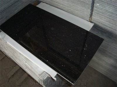 Natural Black Granite Flooring Border Design Granite Black Galaxy Slabs for Countertops