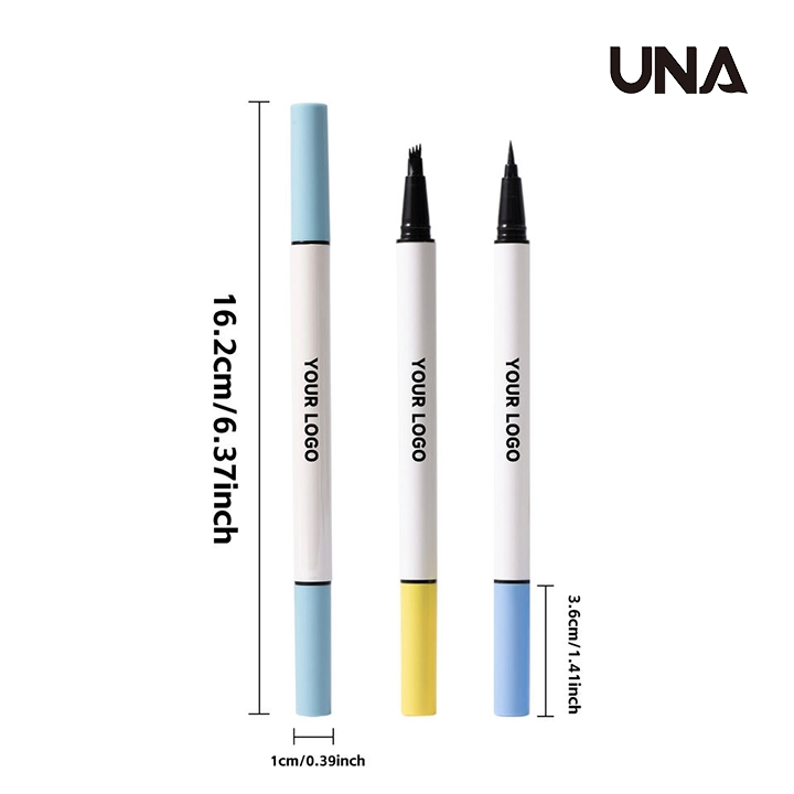 New Double-Headed Four-Pronged Eyebrow Pencil Two-in-One Eyebrow Pencil Eyeliner Liquid Water Eyebrow Pencil