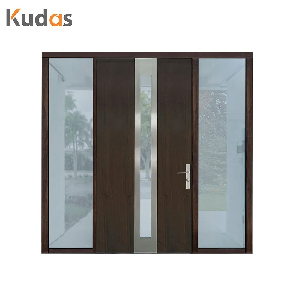 Modern Large Wooden Security Entry Door Design Wooden Pivot Main Entrance Front Doors