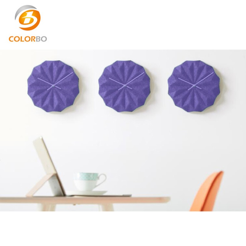 Pet Acoustic Panel Office Furniture Decorative 3D Wall Clock
